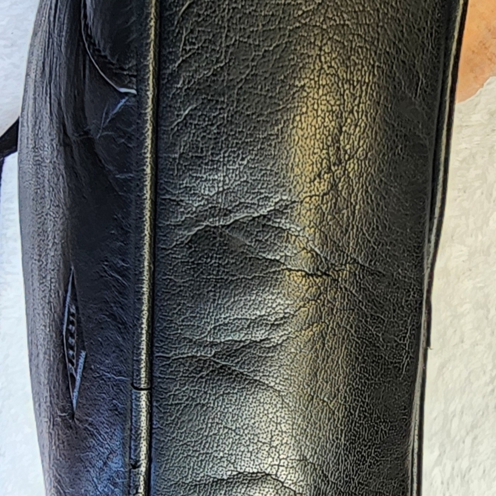 Fossil Men's Sport Buffalo Hide leather courier/messenger bag color Black NWOT - Picture 7 of 17